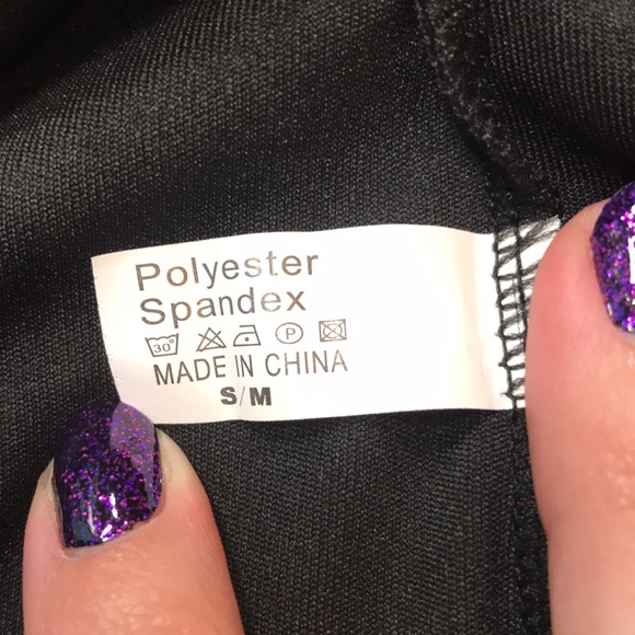 NWOT Black Leggings with Silver/Holographic Detail, Sz. S/M - Picture 7 of 10